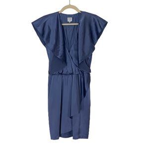 Halston Heritage Blue Silk Dress